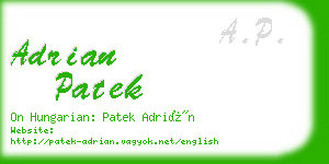 adrian patek business card